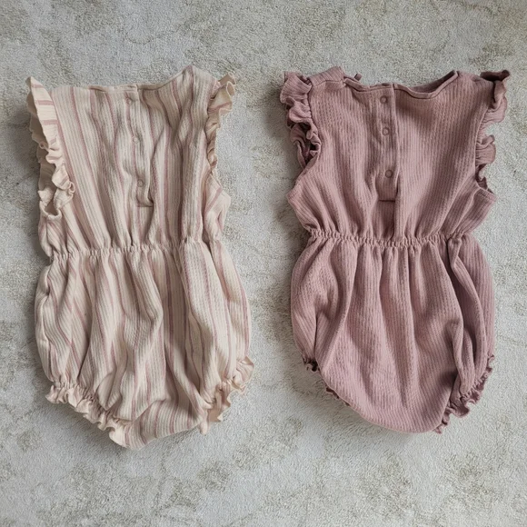 Next Baby Set Of Two Ruffled Baby Rompers - Picture 2 of 4